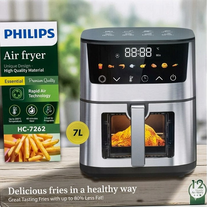 Philips Air Fryer - Master Chef HC-7262, Full Digital Panel, 1 year Warranty, Capacity 7 Liter